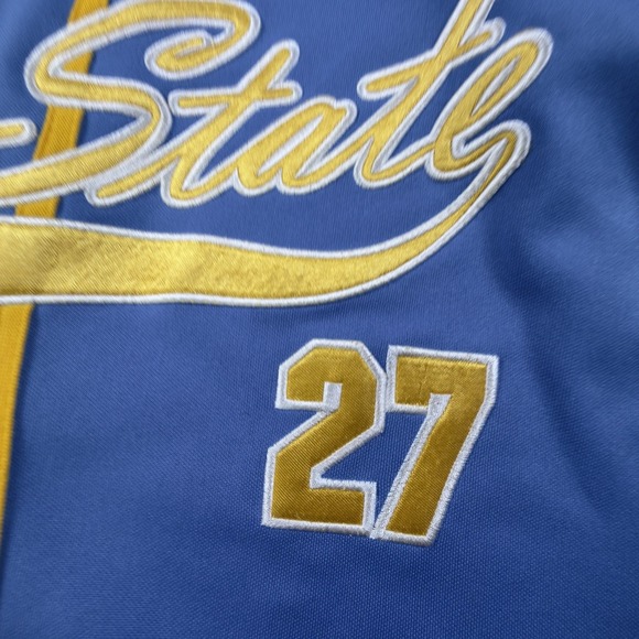 Starter ASPHALT LEGENDS All-State Stars 27 Stitched Baseball Jersey Blue/Gold XL - Picture 11 of 16